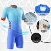 VOXCAUTQ Men's Cycling Skinsuit,Triathlon Suit Men,Trisuit for Swimming, Cycling, Running, Duathlon (Typ-10,XS) view 2