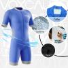 VOXCAUTQ Men's Cycling Skinsuit,Triathlon Suit Men,Trisuit for Swimming, Cycling, Running, Duathlon (Typ-11,4XL) view 2