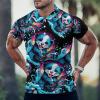 Funny Ferret Playing Guitar Men's Polo Shirt Casual Golf Polo Shirt Short Sleeve Sports T-Shirt L view 2