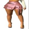 lovecarnation Women's Metallic Sexy Cargo Shorts Elastic High Waist Stretch Hotpants Rave Pants Party Clubwear G0659 Rose Gold M view 1