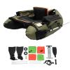 Inflatable Fishing Boat with Fish Ruler, Manual Air Pump and Storage BagFloat Tubes for Fishing with Adjustable Shoulder Strap286.6 LBS Load Capacity,Adjustable Backrest Angle (90-180)