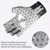 BASSDASH 3/4 Finger UPF 50+ Sun Gloves Breathable Anti-Slip Silicone Palm for Men Women Fishing Fingerless Cycling Running view 3