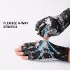 BASSDASH 3/4 Finger UPF 50+ Sun Gloves Breathable Anti-Slip Silicone Palm for Men Women Fishing Fingerless Cycling Running view 4