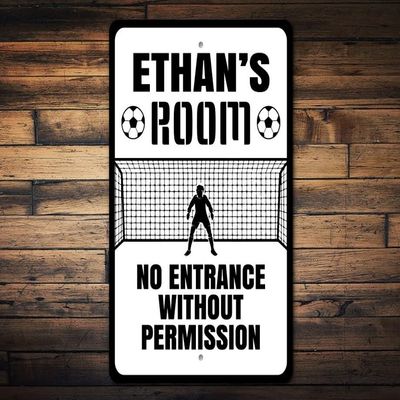 Kid Goalie Room Sign, Kid Goalie Gift, Soccer Goalie, Goalie Room, Kid Goalie Decor, Gift For Soccer, Gift For Kids, Goalie Gift - Size: 8 x 12 Inches