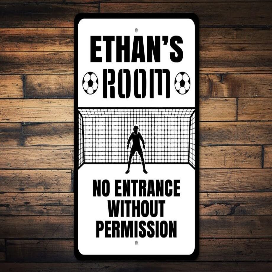 Kid Goalie Room Sign, Kid Goalie Gift, Soccer Goalie, Goalie Room, Kid Goalie Decor, Gift For Soccer, Gift For Kids, Goalie Gift - Size: 8 x 12 Inches