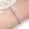 Tobestu Platinum Plated Adjustable Pull String Tennis Bracelet  Pink and White CZ Fashion Accessory for Women YA4375 view 2