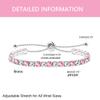 Tobestu Platinum Plated Adjustable Pull String Tennis Bracelet  Pink and White CZ Fashion Accessory for Women YA4375 view 3