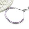 Tobestu Platinum Plated Adjustable Pull String Tennis Bracelet  Pink and White CZ Fashion Accessory for Women YA4375 view 4