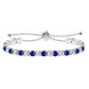 Tobestu Platinum Plated Adjustable Pull String Tennis Bracelet  Blue and White Cubic Zirconia Elegant Sparkle Jewelry YA4375 view 1