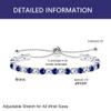 Tobestu Platinum Plated Adjustable Pull String Tennis Bracelet  Blue and White Cubic Zirconia Elegant Sparkle Jewelry YA4375 view 3