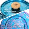TiTo Titanium Camping Pot Lunch Box with Lid & Folding Handle Ultralight Portable Outdoor Heated Bowl for Hiking Backpacking Picnic Travel Adventure Cookware Bento Box (Gold Colorful) view 4