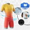 VOXCAUTQ Men's Cycling Skinsuit,Triathlon Suit Men,Trisuit for Swimming, Cycling, Running, Duathlon (Typ-5,XL) view 2
