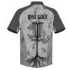 Casual Novelty Disc Golf Hawaii Shirt Custom Grey Disc Golf Basket Button Shirt Disc Golf Themed Hawaiian Shirt 3XL view 3