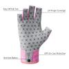 BASSDASH 3/4 Finger UPF 50+ Sun Gloves Breathable Anti-Slip Silicone Palm for Men Women Fishing Fingerless Cycling Running view 2