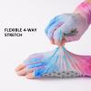 BASSDASH 3/4 Finger UPF 50+ Sun Gloves Breathable Anti-Slip Silicone Palm for Men Women Fishing Fingerless Cycling Running view 4