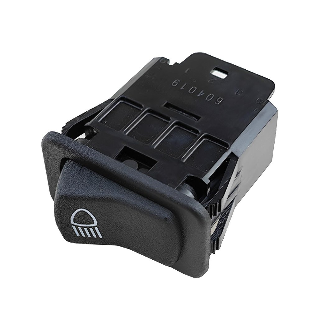 WSbaodan Black Golf Cart Headlight Switch - Mechanical Push Button, 1-way, Snap In Mount, Fits EZGO RXV Gas Electric Golf Cart, Part No. 604019