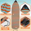 SUN CUBE Surfboard Sock Cover, Protective Surf Bag for Surfing Board, Light Stretchy Surfbag Sleeve for Shortboard, Hybrid (6'6'', Sunset Orange) view 2