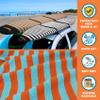 SUN CUBE Surfboard Sock Cover, Protective Surf Bag for Surfing Board, Light Stretchy Surfbag Sleeve for Shortboard, Hybrid (6'6'', Sunset Orange) view 3