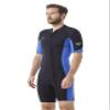 Hevto Shorty Wetsuits Men 2mm Neoprene Short Wet Suit Front Zip for Surfing Diving Kayaking Swimming Paddleboard (M1S-Blue, 4XL) view 1