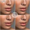 Silver Nose Hoops Rings Women: 316L Surgical Steel Double Hoop Nose Ring Clicker 20G Septum Rings Hinged CZ Cartilage Earrings Conch Helix Rook Lobe Tragus Daith Lip Hoops Body Piercing Jewelry 7mm view 3