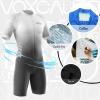 VOXCAUTQ Men's Cycling Skinsuit,Triathlon Suit Men,Trisuit for Swimming, Cycling, Running, Duathlon (Typ-3,XL) view 2