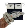 QALARO Double Buckle Star Grips for Girls Gymnastics | Dowel Grips, 4" White Wristbands, Grip Bag | Gymnastics Grips for Girls | Youth Bar Grips | Gymnastics Gloves view 4