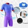 VOXCAUTQ Men's Cycling Skinsuit,Triathlon Suit Men,Trisuit for Swimming, Cycling, Running, Duathlon (Typ-8,3XL) view 2