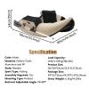 IOENC 53.5 * 41.5IN Outdoor Fishing Boat with Paddle, Flippers, 20IN Fish Ruler, Pump, Storage Pockets, Adjustable Straps, 286.6LBS Load Bearing Capacity Belly Boat for River Lake Bass Fly Fishing view 4