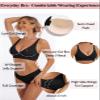 BOUFOR Deep V Bra Low Cut Sexy Push Up Bralettes for Women Padded Comfy Smoothing Wireless Lifting Bras Seamless Bralette, Black, XL view 2