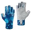 BASSDASH 3/4 Finger UPF 50+ Sun Gloves Breathable Anti-Slip Silicone Palm for Men Women Fishing Fingerless Cycling Running view 1