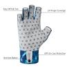 BASSDASH 3/4 Finger UPF 50+ Sun Gloves Breathable Anti-Slip Silicone Palm for Men Women Fishing Fingerless Cycling Running view 2