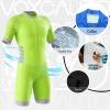 VOXCAUTQ Men's Cycling Skinsuit,Triathlon Suit Men,Trisuit for Swimming, Cycling, Running, Duathlon (Typ-6,M) view 2