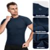Niksa Men's Compression Shirts 1 Pack, Short Sleeve Athletic Compression Tops Cool Dry Workout T Shirt, Rash Guard Base Layer Undershirt view 4