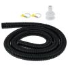 Bilge Pump Hose, 1-1/8-Inch Hose Plumbing Kit, Bilge Pump Kit, Boat Bilge Pump Kit Flexible Replacement Hose, Installation Kit with Hose Clamps & Thru-Hull Fitting view 1