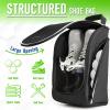 Smell Proof Shoe Cleat Bag for Travel Men - Golf Soccer Zippered Sport Shoe Carrier Bags with Ventilation & Side Pockets for Socks, Tees, Golf Balls; Golf Accessories Fathers Dad Day Gifts for Men view 3