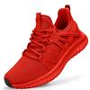 Abboos Womens Slip On Tennis Shoes Memory Foam Walking Lightweight Sports Sneakers Gym Running Sneakers Red Size 6 view 1