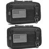 2 Pack Tactical Molle Admin Pouch with US Flag Patch and Keychain - Utility Laser Cut Tactical EDC Tool Pouch Bag Horizontal Modular Pouches Utility Tool Pouch (Black) view 1