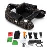 IOENC 53.5 * 41.5IN Outdoor Fishing Boat with Paddle, Flippers, 20IN Fish Ruler, Pump, Storage Pockets, Adjustable Straps, 286.6LBS Load Bearing Capacity Belly Boat for River Lake Bass Fly Fishing view 1