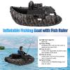 IOENC 53.5 * 41.5IN Outdoor Fishing Boat with Paddle, Flippers, 20IN Fish Ruler, Pump, Storage Pockets, Adjustable Straps, 286.6LBS Load Bearing Capacity Belly Boat for River Lake Bass Fly Fishing view 3