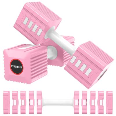 Adjustable Weight Dumbbells Set of 2, 3.4lb/5.7lb/8lb/10.3lb/12.6lb Each Hand Weight Sets for Women/Men, Adjustable Dumbbells Set for Home Gym Fitness Workout Strength Training