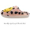AIMINUO Women's Men's Retro Preppy Happy Face Slippers Comfy Warm Plush Slip-On House Slipper for Winter Indoor Soft Cushion Non-slip Fluffy Slides Slippers Spotted-Pink 10.5-11.5 Women/10-11 Men view 4