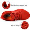 Abboos Womens Athletic Walking Shoes - Memory Foam Lightweight Tennis Shoes Sports Gym Shoe Slip On Running Sneakers Red Size 5.5 view 3