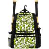 Bettukini Baseball Bag, Youth Baseball Bag Softball Bat Bag with Vented Shoe Compartment, Baseball Equipment Bag TBall Bat with Fence Hook, for Batting Mitten, Helmet, Teeball Gear Adult Green view 1