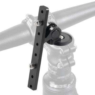 CyclingDeal Bike Bicycle Stem Mount Water Bottle Cage Adapter - Fully Adjustable for Bicycle Stem Top Cap - Premium Aluminum Alloy - for 1 Bottle Cage