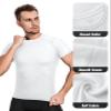 Niksa Men's Compression Shirts, Short Sleeve Athletic Compression Tops Dry Workout T Shirt, Rash Guard Base Layer Undershirt view 4
