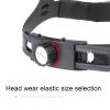 Koultona 3W LED Ultralight Headlight with Filter and Head Hoop USB Charging Operation Headlamp Brightness Adjustable, Black view 3