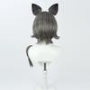 TEDPRBGE Game Cosplay Wig Deep Gray Hair Wig Short Straight Wigs with Bangs Cosplay Costume Wigs + Ears (Deep Gray) view 3