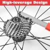 LEONTOOL Bike Cassette Removal Tool, Bike Freewheel Removal Tool Chain Whip Bike Tool, Cassette Lockring Removal Wrench Cassette Lockring Nut Tool Sprocket Remover for MTB Bikes with 8,9,10 Speed view 2