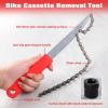 LEONTOOL Bike Cassette Removal Tool, Bike Freewheel Removal Tool Chain Whip Bike Tool, Cassette Lockring Removal Wrench Cassette Lockring Nut Tool Sprocket Remover for MTB Bikes with 8,9,10 Speed view 3