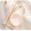 2Pack Middle-Aged Elder Woman Floral Wirefree Bra Front Button Closeure Soft Cotton Bra for Mom Grandma Gift Bra view 2